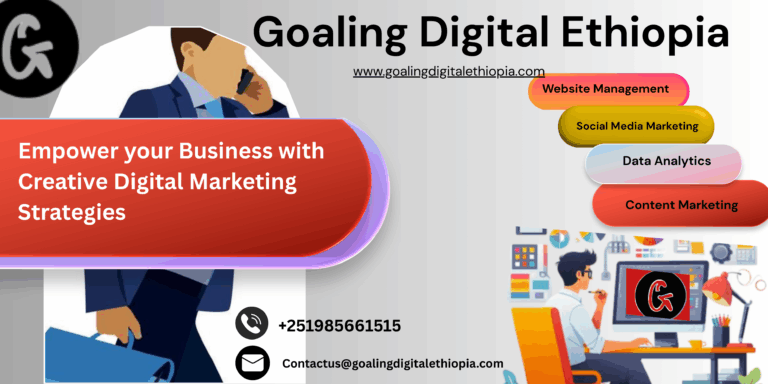 Goaling Digital Ethiopia overview graphic with logo, key services, and contact details.png
